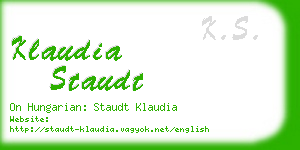 klaudia staudt business card